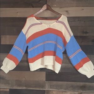 Color block sweater
